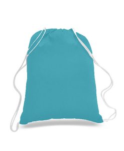 Cotton-PE-drawstring-ball-gym-school-bag-turquoise