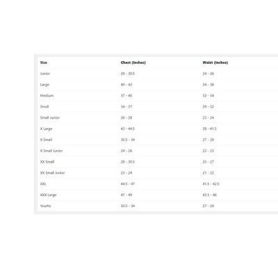 Hunts-clothing size-guide