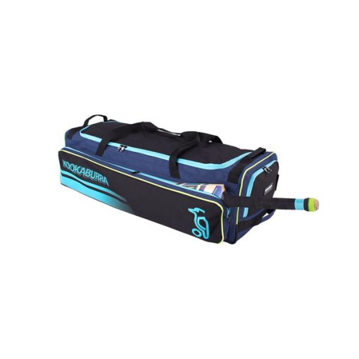 Kookaburra-4500-aqua-wheelie-bag-front-bat