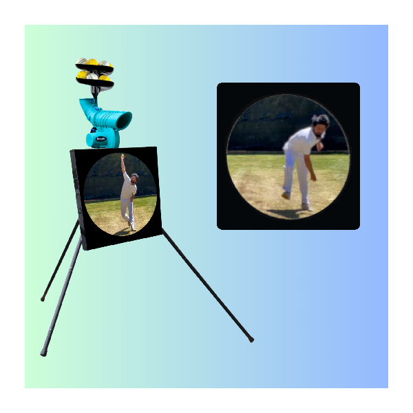Paceman 195 XTFX Cricket Bowling Machine & SIMFX Screen Bundle